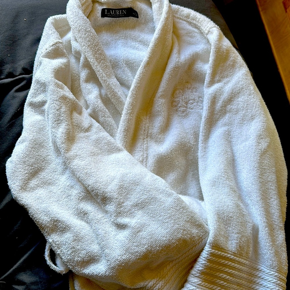 Ralph Lauren white cotton robe